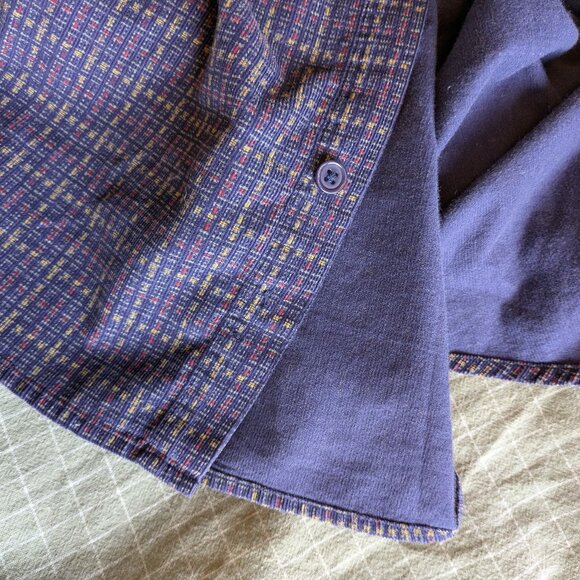 Vintage purple plaid button-up - Picture 3 of 8